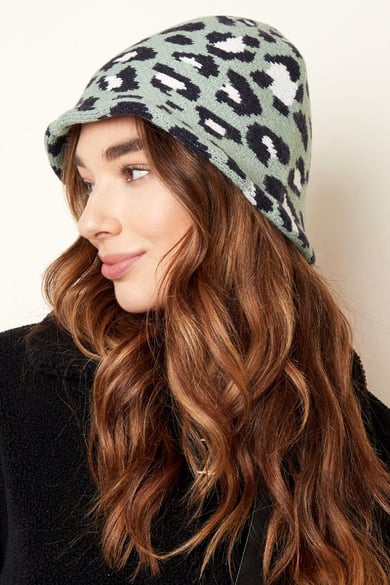 Bucket hat animal print Grey Acrylic h5 Picture2